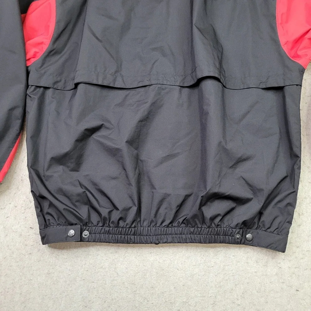 FootJoy DryJoys Golf‎ Jacket Mens Large Black Red Full Zip Performance Vented
